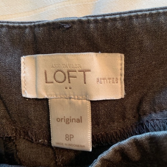 $10 LOFT Charcoal size 8 Petite Trousers-slacks-pants - Picture 2 of 7